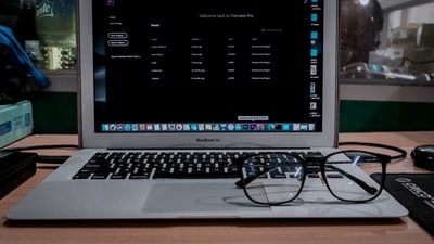 Black and white laptop
